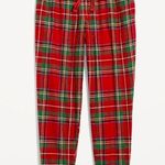 Old Navy Womens Flannel Jogger Pajama Pants 3X Red Tartan Plaid Christmas Plus Photo 0