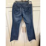 Ariat  Denim Trouser Jeans Womens Size 31R western Bootcut Flare Mid Rise Blue Photo 5