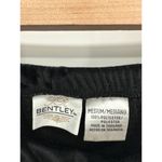 Bentley Womens Midi Skirt Size M Black Velvet Burnout Stretch Goth Witchy Dark Size M Photo 3