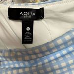 AQUA One-Piece Swimsuit Cut-Outs Checkered Cornflower Blue & Yellow XL NWT Photo 4
