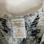 Via del Amore Waltz Nightgown Sz Medium Black White Grey Vintage 100% Silk Photo 3