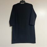 COS Women’s ‎ Black 3/4 Sleeve Knee Length Dress Front Leather Panel Size Medium Photo 6