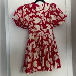 NWT House of Harlow 1960 Pink and White Linen Mini Dress Size 4 Photo 1