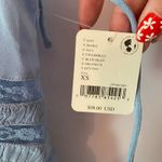 Free People NWT Intimately Light Blue Lace Kiki Slip Dress Sleeveless Women's XS Photo 4