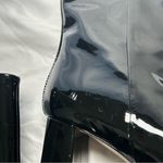 Good American Black Patent Leather Square Toe Block Heel Boots Women’s Shoe 8 Photo 6
