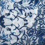 Johnny Was  Sheer Tiered Midi Sundress Boho Floral Embroidery Blue White Paisley Photo 7