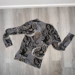 Fransa XL Longsleeve Shirt Paisley Print Top Blue Photo 2