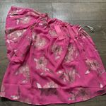 Lilly Pulitzer NWT Sarahleigh Silk Blend One Shoulder Top Pink Gold XS Relax Photo 4