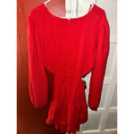 VICI Bold Red Side Cut Out Ring Accent Mini Dress XL Photo 6