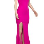 Nookie Jasmine One Shoulder Gown, Neon Pink, Medium Photo 9