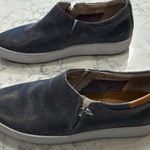 Blackstone Periscope Dark Gray Leather Zipper Side Comfort Loafer Shoes 39/8.5 Photo 0