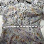 O.P.T. OnePrettyTime French tea floral printed elegant dress puff sleeves Sz S Photo 10