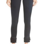 frame denim Frame Le High Byxbee‎ Fringe Hem Black Skinny Jeans Size 25 Photo 0