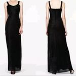 BCBGMAXAZRIA ‎ Black Gown Maxi Structured Satin Gown Size 6 Prom Homecoming Mesh Photo 1