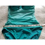 Bleu Rod Beattie Bleu by Rod Beattie Shirred Ombré One-Piece Swimsuit in Sea Dive Women's Size 6 Photo 9