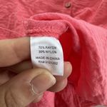 Lulu B Shirt Womens Small Pink Button Front 3/4 Sleeve Textured Lightweight Photo 3