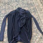 Lululemon navy striped iconic wrap cashmere blend long sleeve sweater 4 Photo 6