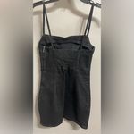 ZARA NWT Women’s Black Denim TRF Mini Dress. Size Small Photo 2