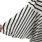 Chico's Chico’s Women's White Black Stripe Bell Sleeve Midi Dress Size 1 M/8 Photo 4