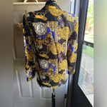 Vintage Patina International lions of time motif oversized blazer, size small Gold Photo 5