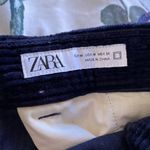 ZARA  Navy Blue Corduroy Straight Leg Pants Size Medium Cords Photo 4