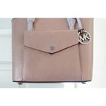 Michael Kors New! Jet Set Pocket Saffiano Leather Tote Bag Handbag Ballet Pink Photo 2