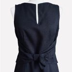 David Meister  Dress Black Sleeveless Bow Waist Sheath Cocktail Dress Size 4 Photo 2