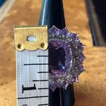 Natural Rose de France Amethyst Sterling Silver Cocktail Ring Size 9 Photo 7