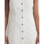 Madewell  Denim Square-Neck Sleeveless Mini Dress in Tile White Photo 2