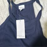 Madison & Berkeley Size M Navy Blue Midi Tank Dress Neutral Layering Minimalist Photo 7