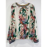 Flying Tomato Size 1X Boho Surplice Gauze Top Boho Tropical Faux Wrap Elastic Photo 12