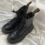 Dr. Martens  Jadon Hi Polished Smooth Flatform Boots Leather Black 6 Platform Photo 2