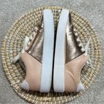 ZARA Women’s Two Tone Rose Gold Metallic Lace-Up Sneakers Shoes Size 37/ US 6.5 Photo 8