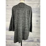 Chico's 3 Tunic Knit Womens XL Shirt Gray 3/4 Sleeves Asymmetric Marble Space Dye Photo 2