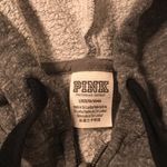 PINK - Victoria's Secret Womens  Gray Black Zip-Up Hoodie Stretchy Size Large Photo 2