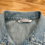 ZARA Denim Cotton  Classic Sleeveless Romper Sz M Photo 7