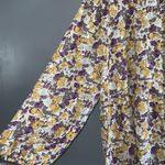 Mayden Los Angeles Chic Floral Womens Babydoll Blouse Purple & Yellow Floral 3XL Size undefined Photo 5