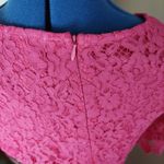 Nina Leonard  Medium Eyelet Lace Pink Barbiecore Dress Photo 5