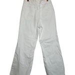 Free People High Rise Straight Flare Jeans Size 29 White 100% Cotton Frayed Photo 5