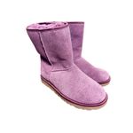 UGG  Women's Classic Short Purple Metallic Suede Leather Winter Booties Size 8 Photo 1