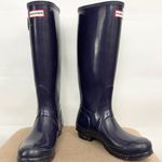 Hunter Original High Gloss Purple Tall Waterproof Rain Boot Size 6 Photo 0