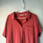 Orvis  Womens XL Salmon Coral Short Sleeve Collared Polo Preppy Soft Polo Shirt Photo 1