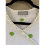 Ann Trinity Vintage polka dot vneck avocado green polka dot and white size M Size M Photo 3