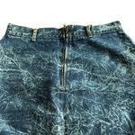 Vintage 80s Gazoz Denim Skirt Size 28 Acid Wash Zipper Pockets Belt Loops Blue Photo 5