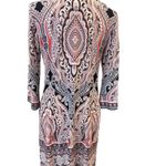 Studio One Paisley Print Sheath Dress 3/4 Sleeve Square Neck Midi‎ Elegant Photo 5