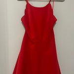 Lulus Red Mini Scalloped Dress Photo 1