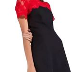 Sandro Paris Gigi Black Red Lace A-line Mini Dress Designer Emily in Paris Photo 0