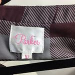 Parker  Plaid Silk Dress Back Cutout Cinched Waist Size XS Photo 2