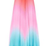 AMUR Dress Emmett Pleated Maxi Gown in Ombre Sunset Size 6 Photo 1