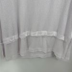 Free People We The Thermal WaffleKnit Oversized White LongSleeve Shirt Medium Photo 10